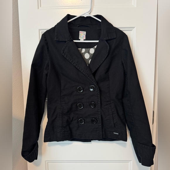 Roxy Pea Coat Style Jacket/Blazer Black Denim
Size Medium - Picture 1 of 10